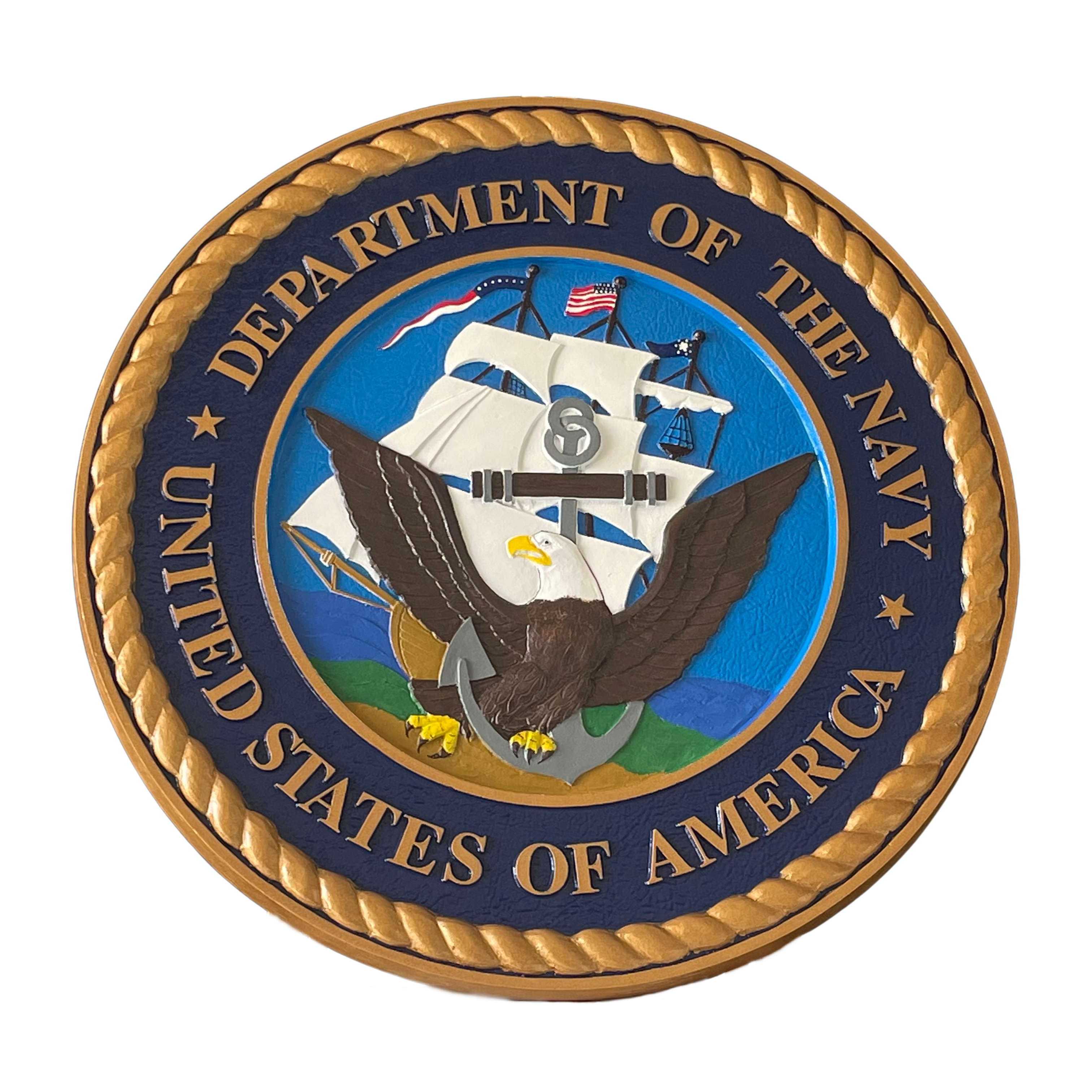 NAVY FULL COLOR ALUMINUM painted military seal navy full color military plaques
