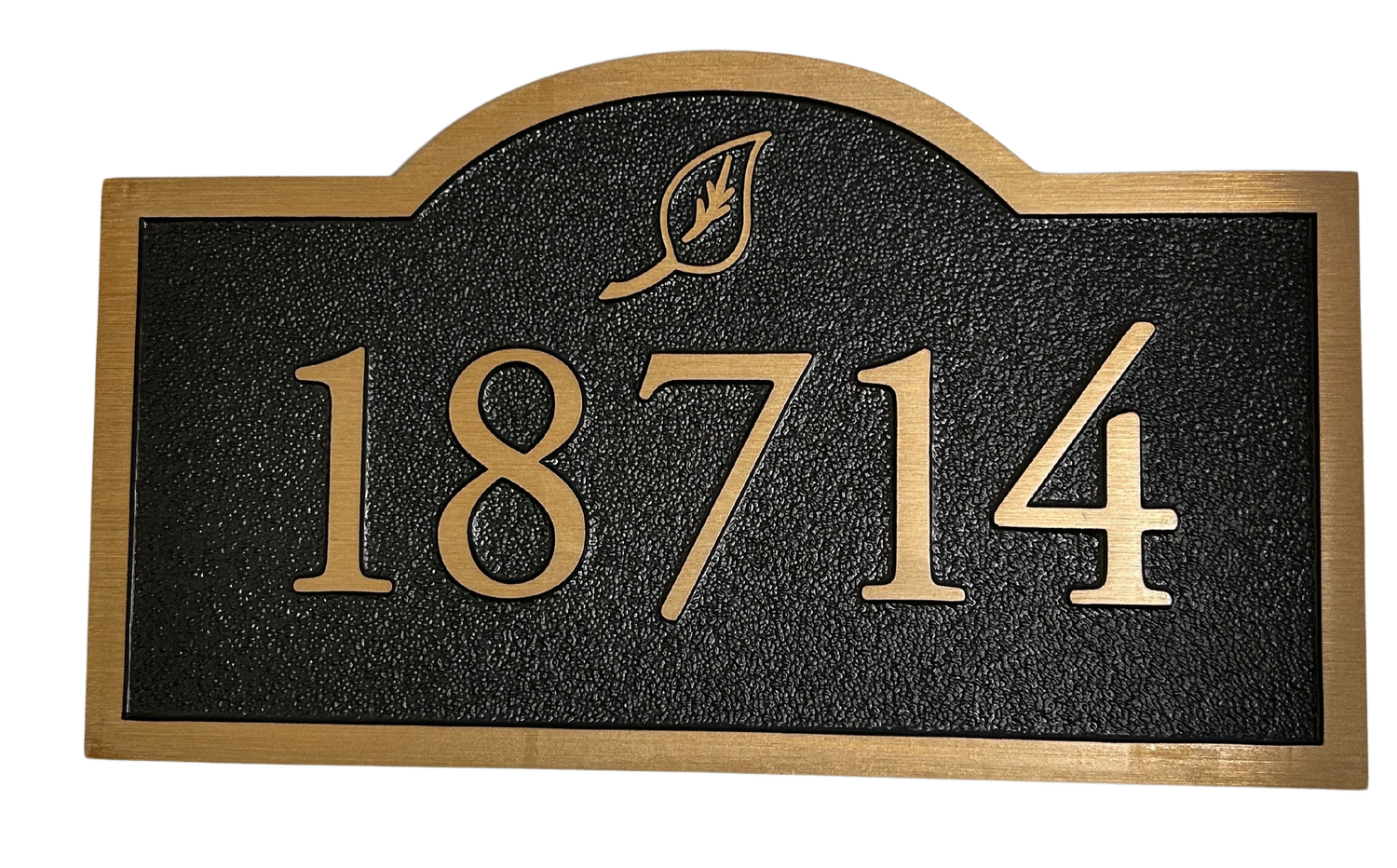 address-bronze-plaque Cast bronze address plaque with satin bronze finish