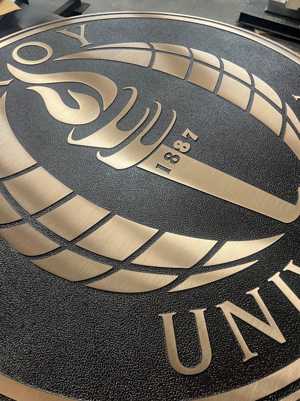 college-seal cast bronze college seal custom bronze plaque